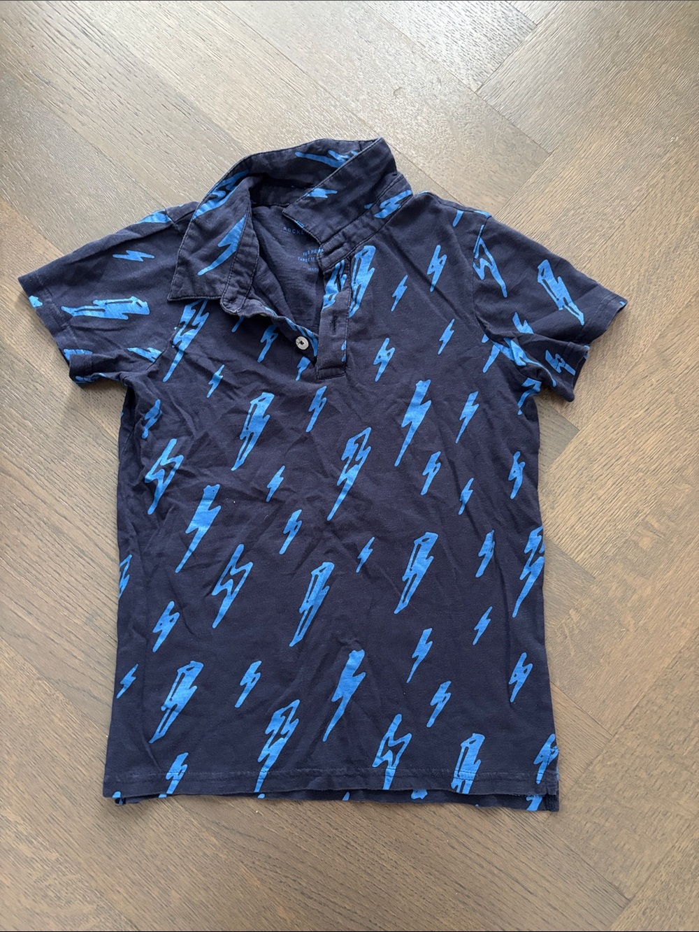 Rockets of awesome blue Polo with Electric Blue Lightning Bolts